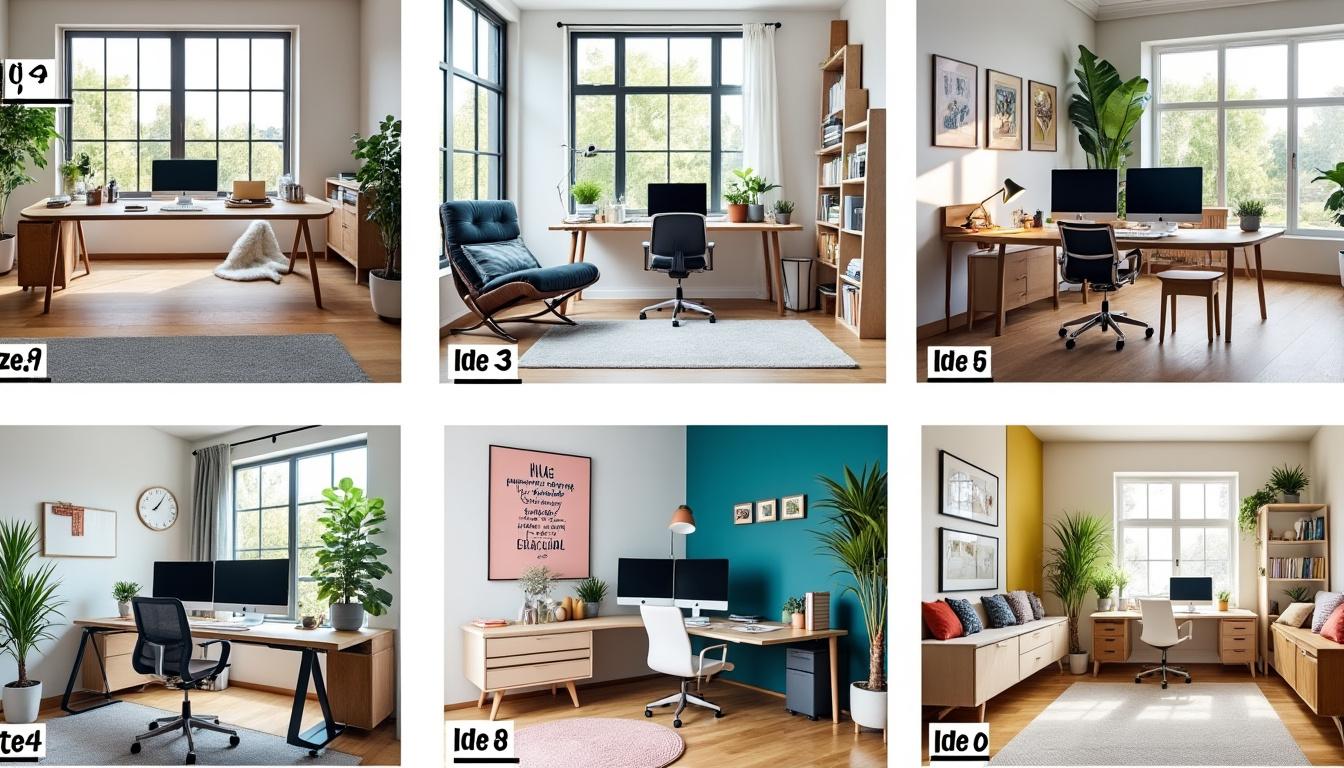 découvrez sept idées créatives pour optimiser l’aménagement de votre bureau à domicile et travailler efficacement en télétravail. astuces déco, ergonomie et inspiration au rendez-vous !
